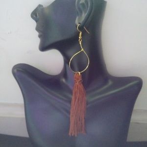 Tassel Earrings w/Gold Hoop
